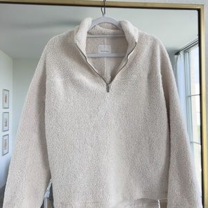 Thread & Supply Drayton Fleece Pullover - Medium - IVORY